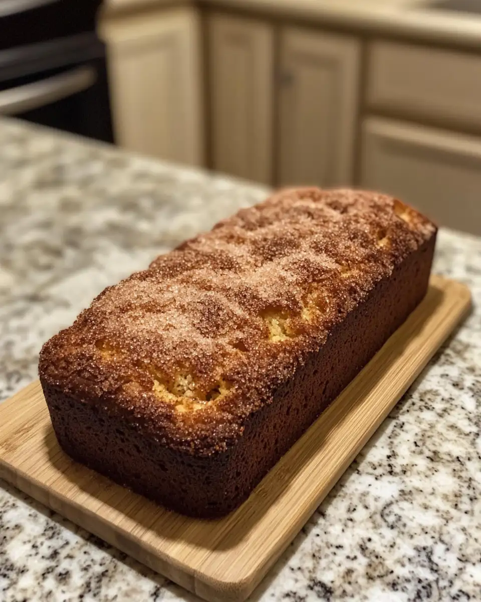 Final dish - Irresistible Apple Cider Donut Loaf with a Cinnamon Sugar Crust