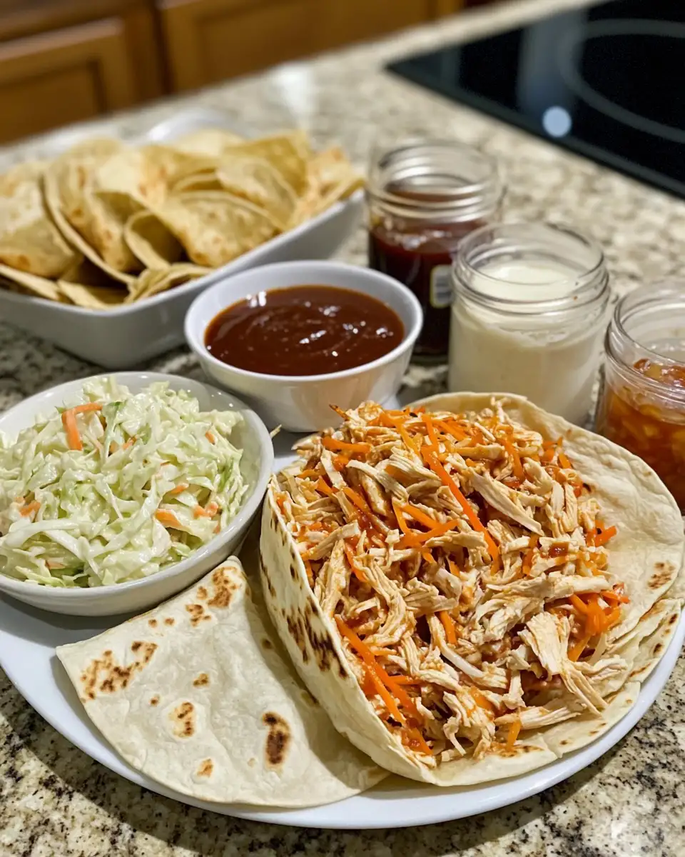 Ingredients for Savor the Flavor: Irresistible BBQ Chicken Coleslaw Wraps
