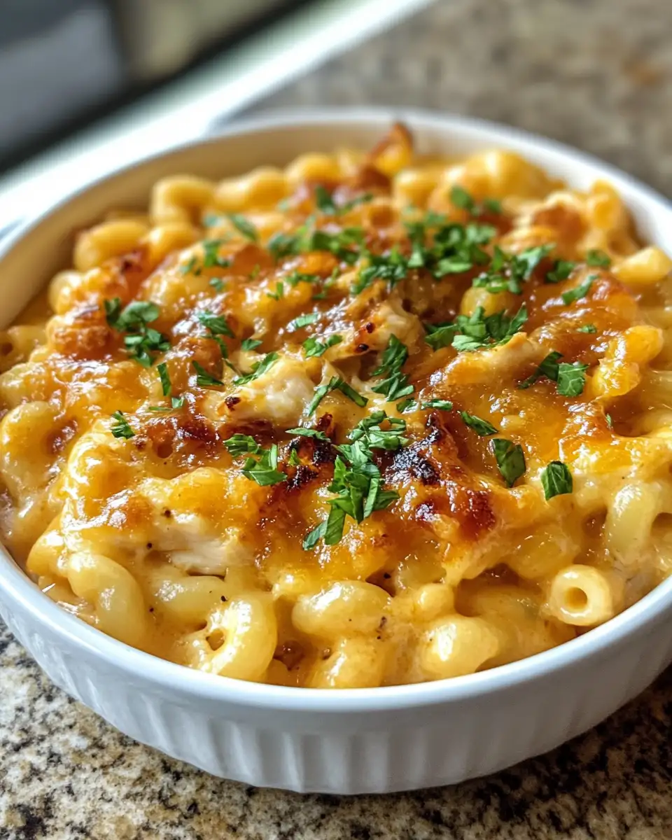 Final dish - Ultimate Comfort Food BBQ Chicken Mac and Cheese Recipe
