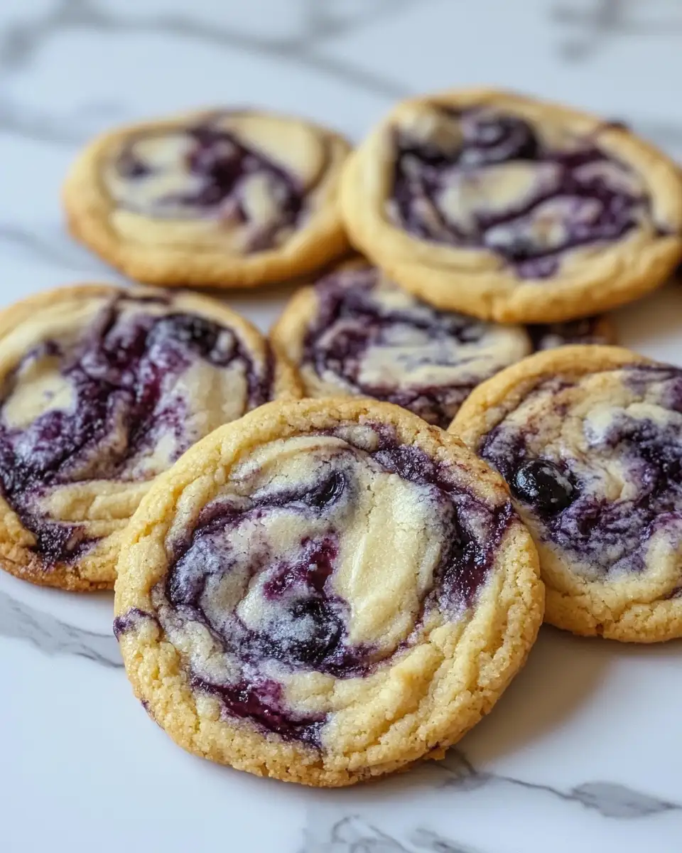 Indulge in Sweet Bliss with Blueberry Cheesecake Swirl Cookies - Featured Image