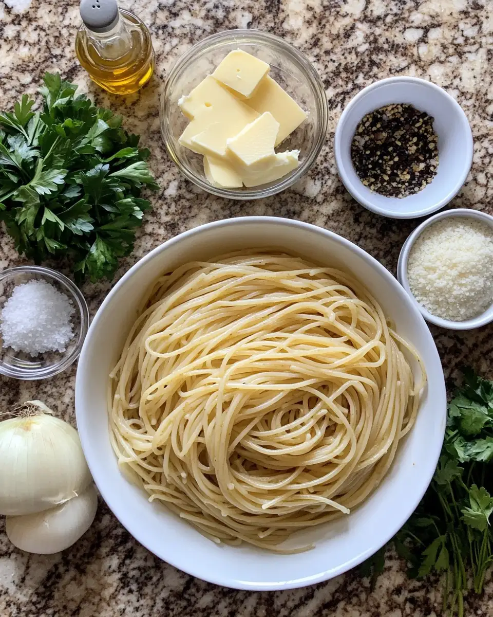 Ingredients for Spice Up Your Dinner with Caramelized Onion Pasta and Chilli Oil