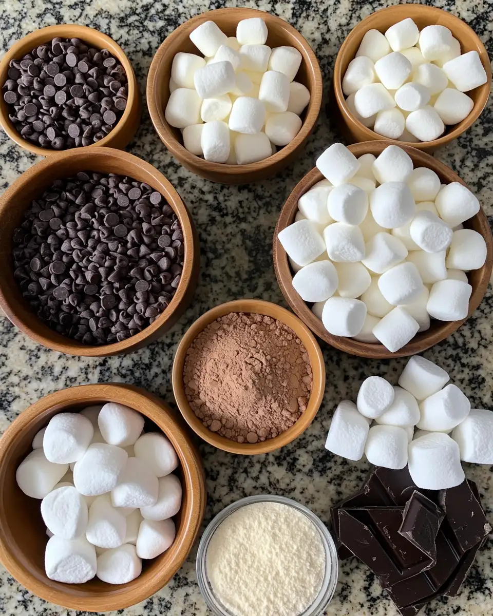 Ingredients for Indulge in Bliss with Chocolate Marshmallow Swirl Cookies