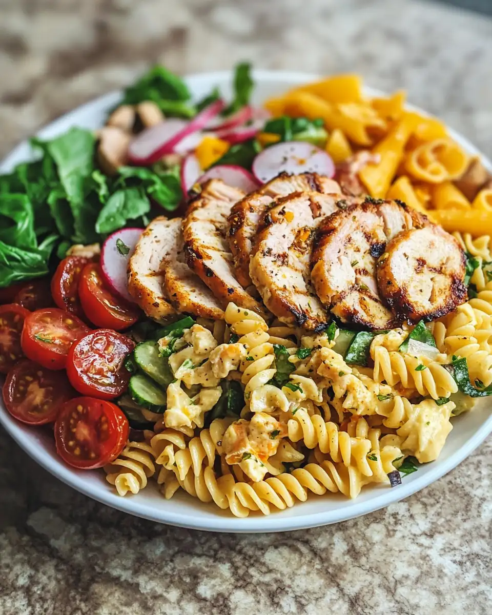 Final dish - Ultimate Club Sandwich Pasta Salad Bowl Recipe for a Flavor-Packed Meal