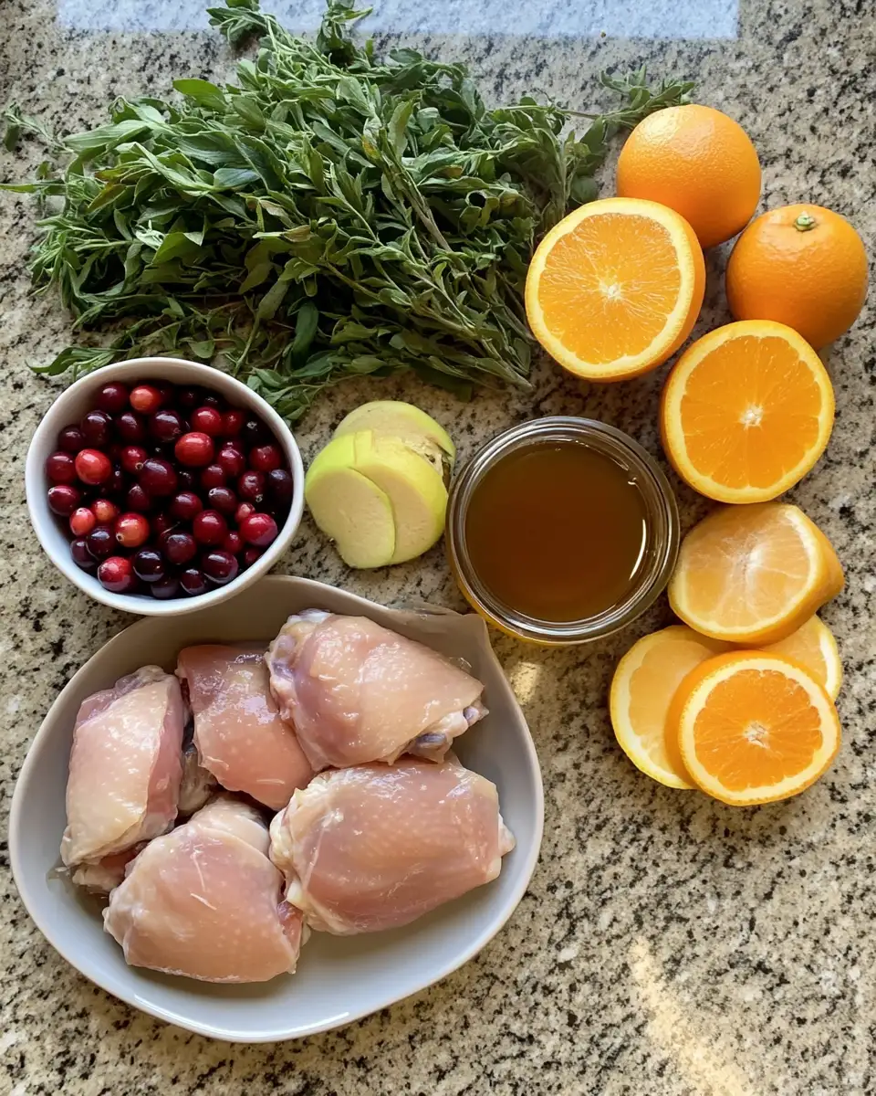 Ingredients for Sweet and Tangy Delight Cranberry Orange Chicken Recipe to Savor