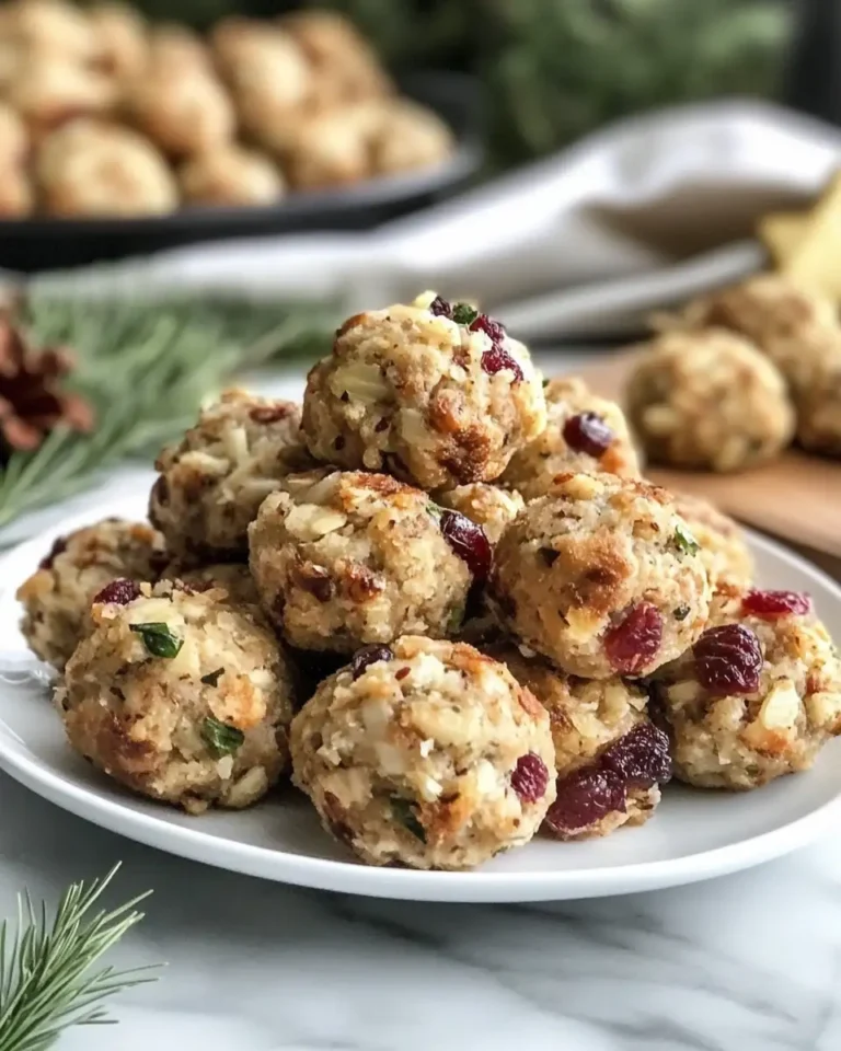 Irresistible Cranberry Turkey Stuffing Balls That Elevate Your Holiday Feast - Featured Image