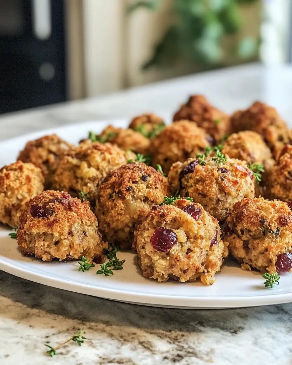 Final dish - Irresistible Cranberry Turkey Stuffing Balls That Elevate Your Holiday Feast