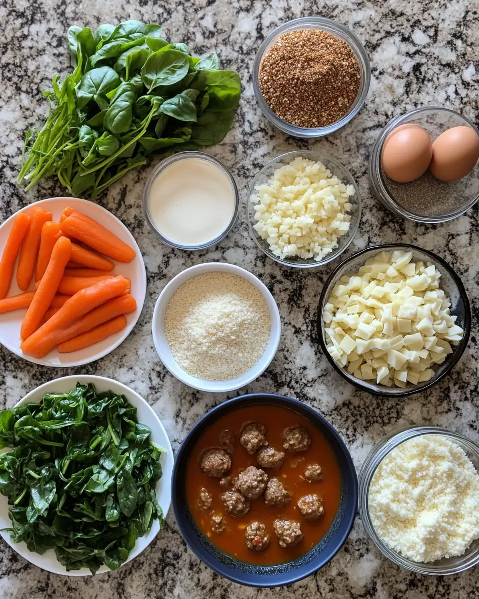 Ingredients for Dive Into Comfort with Creamy Italian Meatball Soup