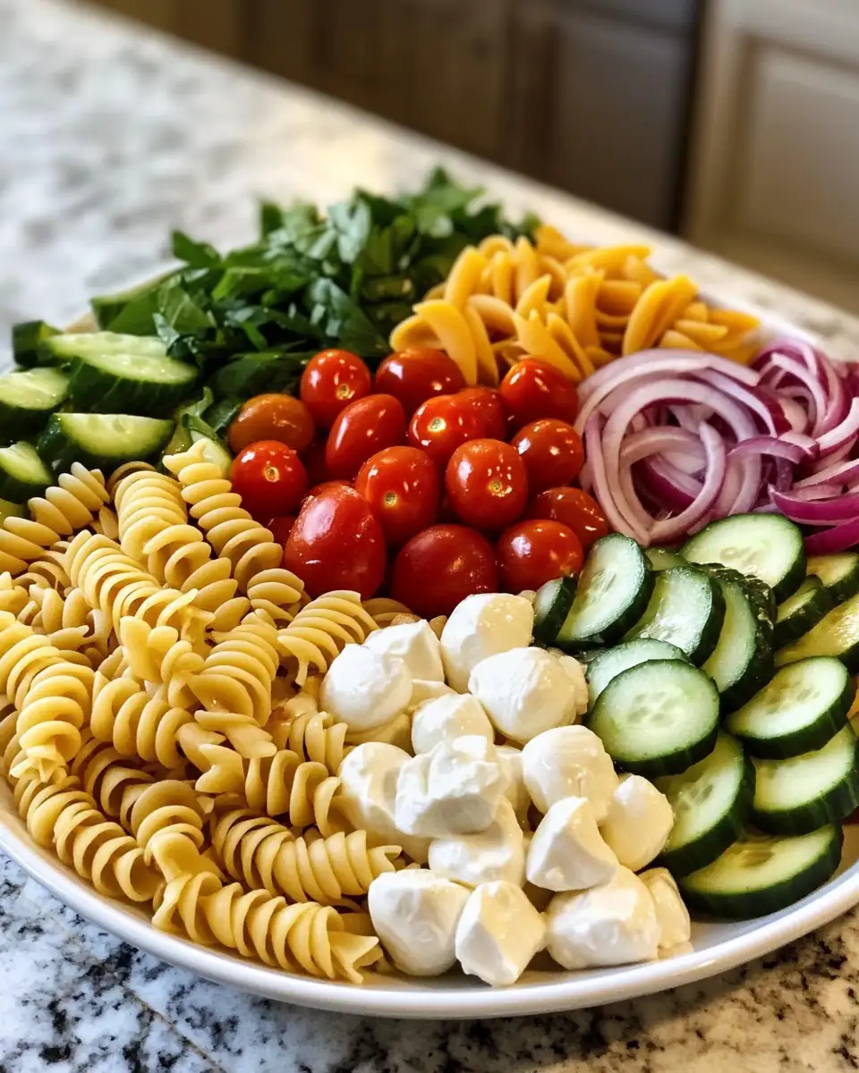 Ingredients for The Ultimate Creamy Italian Pasta Salad Recipe You Need to Try