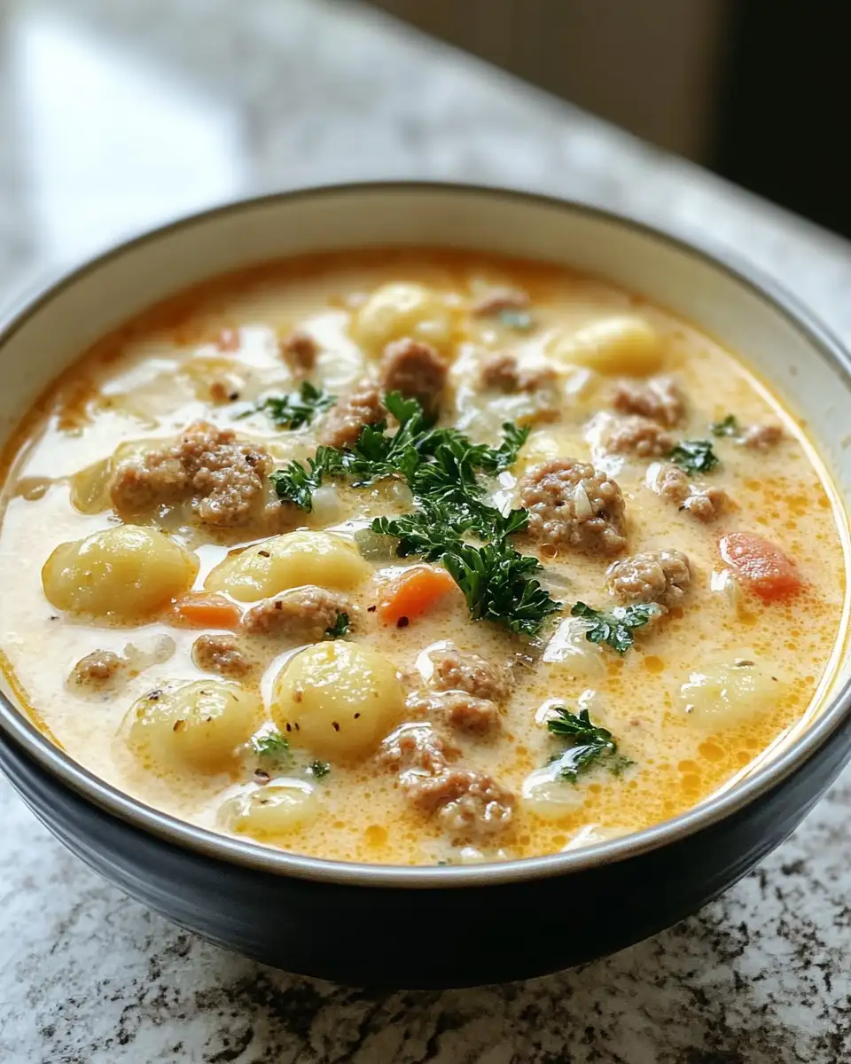 Dive Into Comfort with Creamy Italian Sausage Gnocchi Soup - Featured Image
