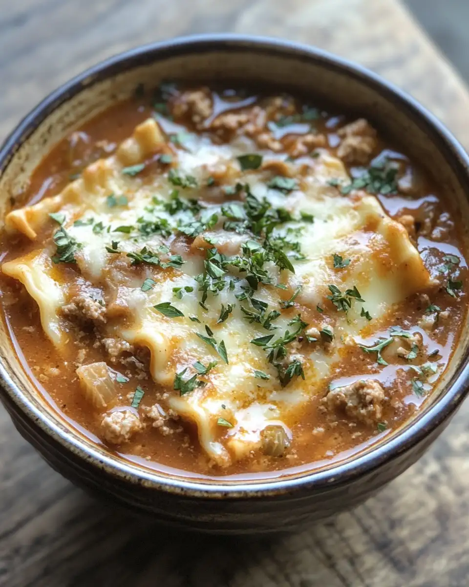 Final dish - Cozy Up with This Easy Crockpot Lasagna Soup Recipe
