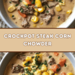 Crockpot Steak Corn Chowder 🌽🥩