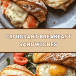 Flaky Croissant Breakfast Sandwiches 🥐🍳
