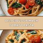 Delicious Spinach Tomato Pasta 🍝🍅