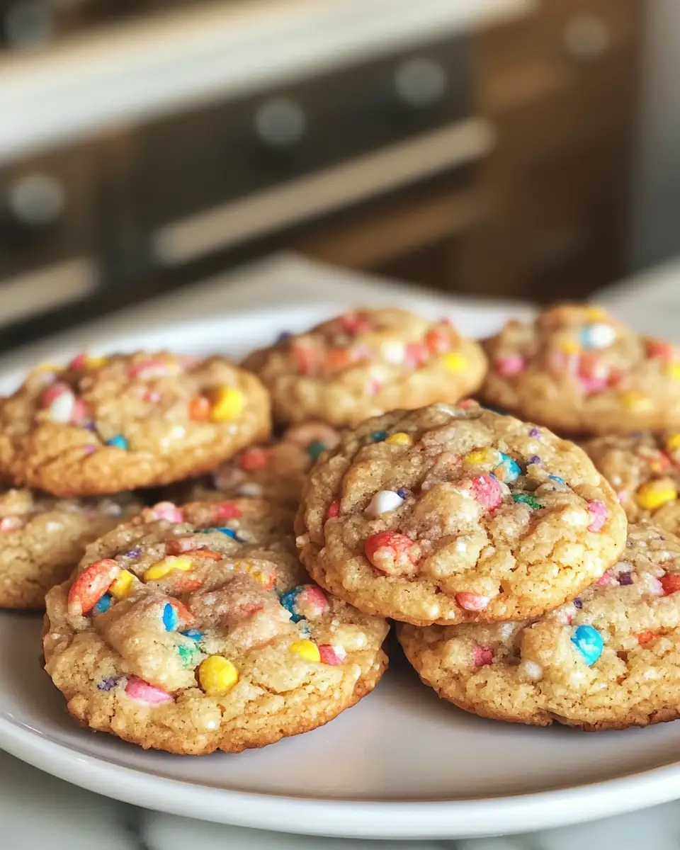 Irresistible Fruity Pebble Marshmallow Stuffed Cookies for Ultimate Sweet Delight - Featured Image