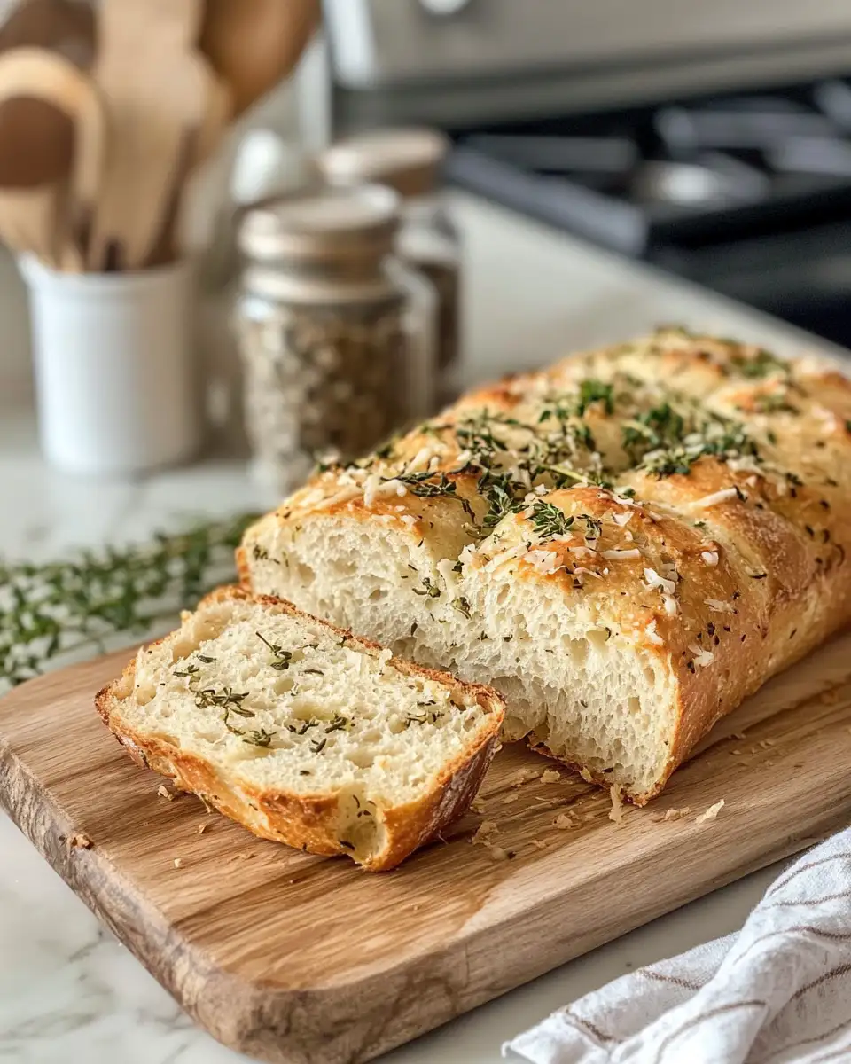 Final dish - Irresistible Garlic Herb Sourdough Bread Recipe You Need to Try