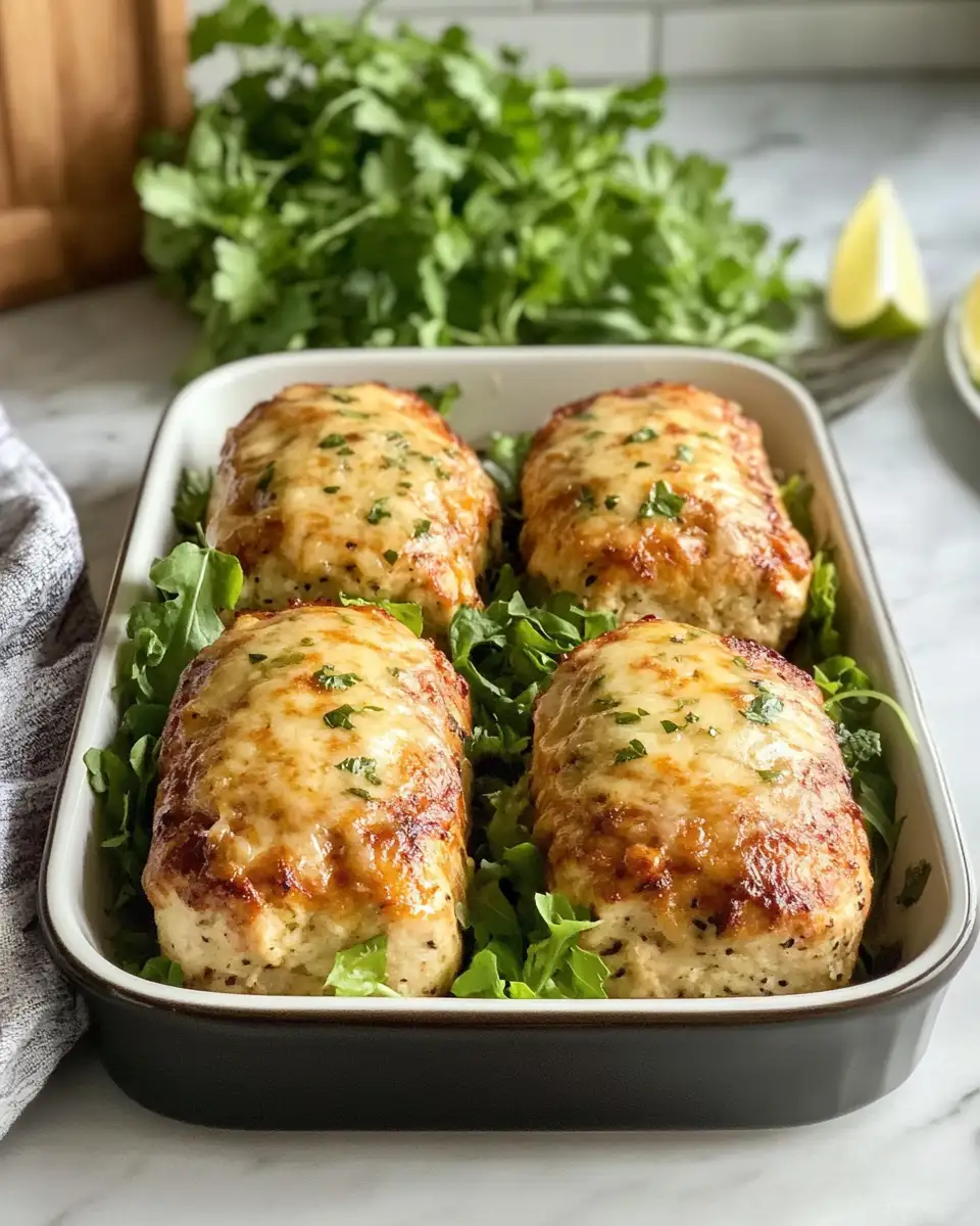 Irresistible Garlic Parmesan Chicken Meatloaves That Will Steal Your Dinner Spotlight - Featured Image