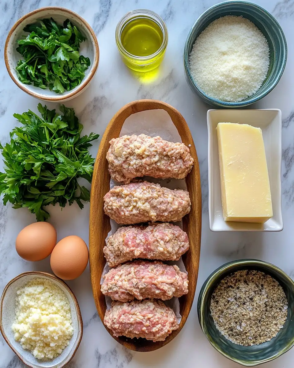 Ingredients for Irresistible Garlic Parmesan Chicken Meatloaves That Will Steal Your Dinner Spotlight