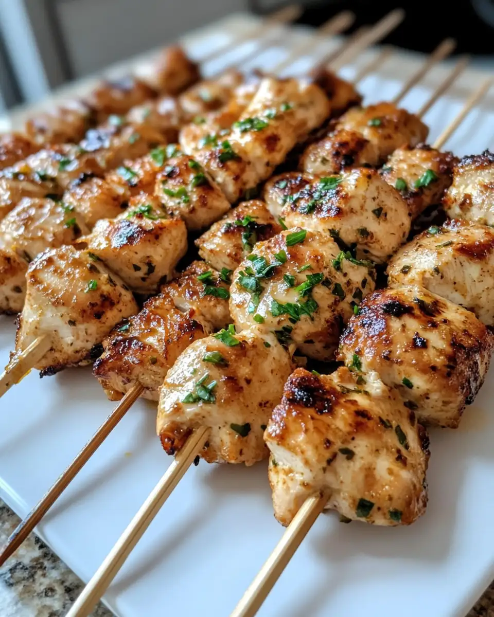Final dish - Mouthwatering Garlic Parmesan Chicken Skewers You Need to Try