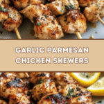 Garlic Parmesan Chicken Skewers 🍗🧄