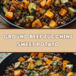 Ground Beef Zucchini Sweet Potato Skillet 🍽️🥕