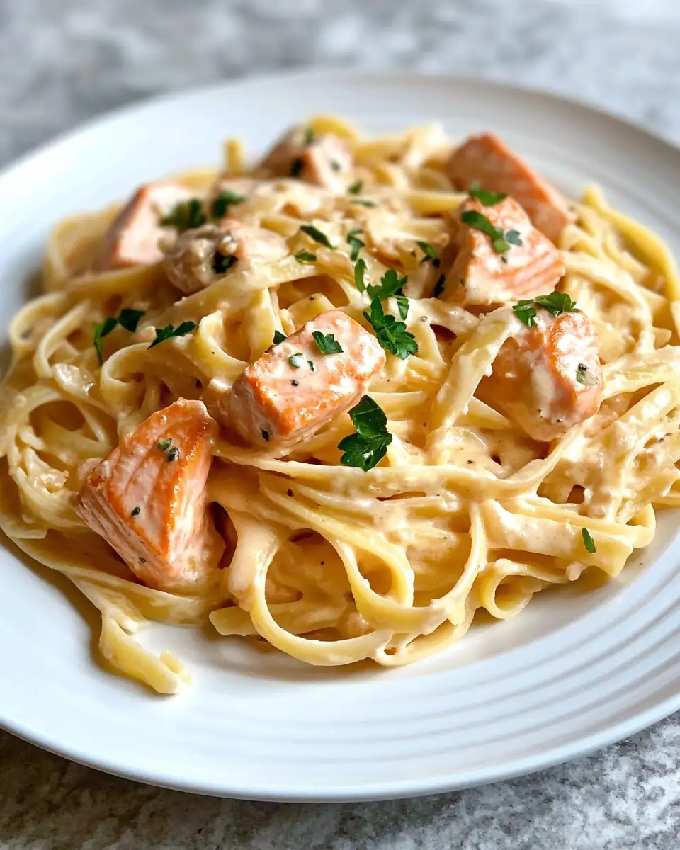 Final dish - High Protein Creamy Salmon Pasta Recipe That Will Satisfy Your Cravings