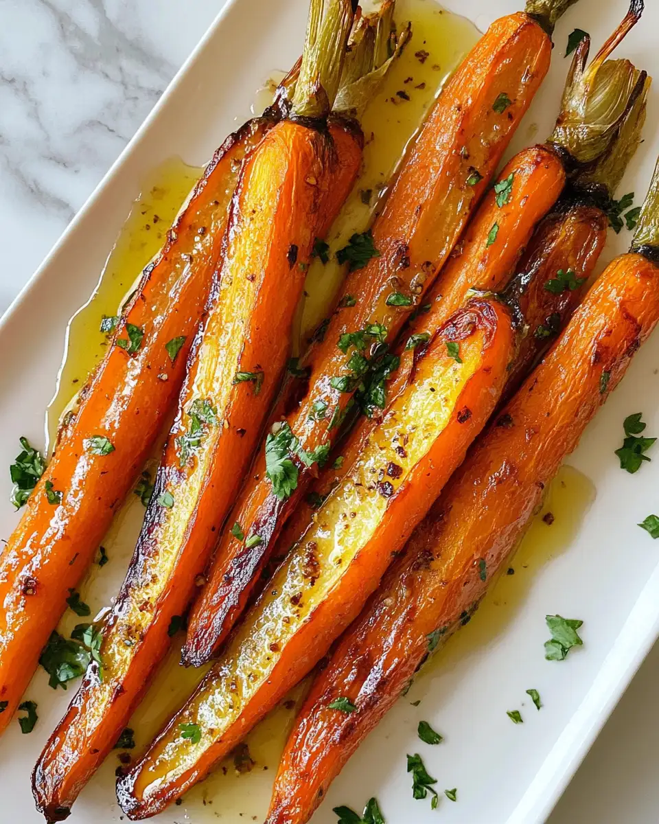 Sweet and Savory Delight Honey Garlic Roasted Carrots Recipe - Featured Image