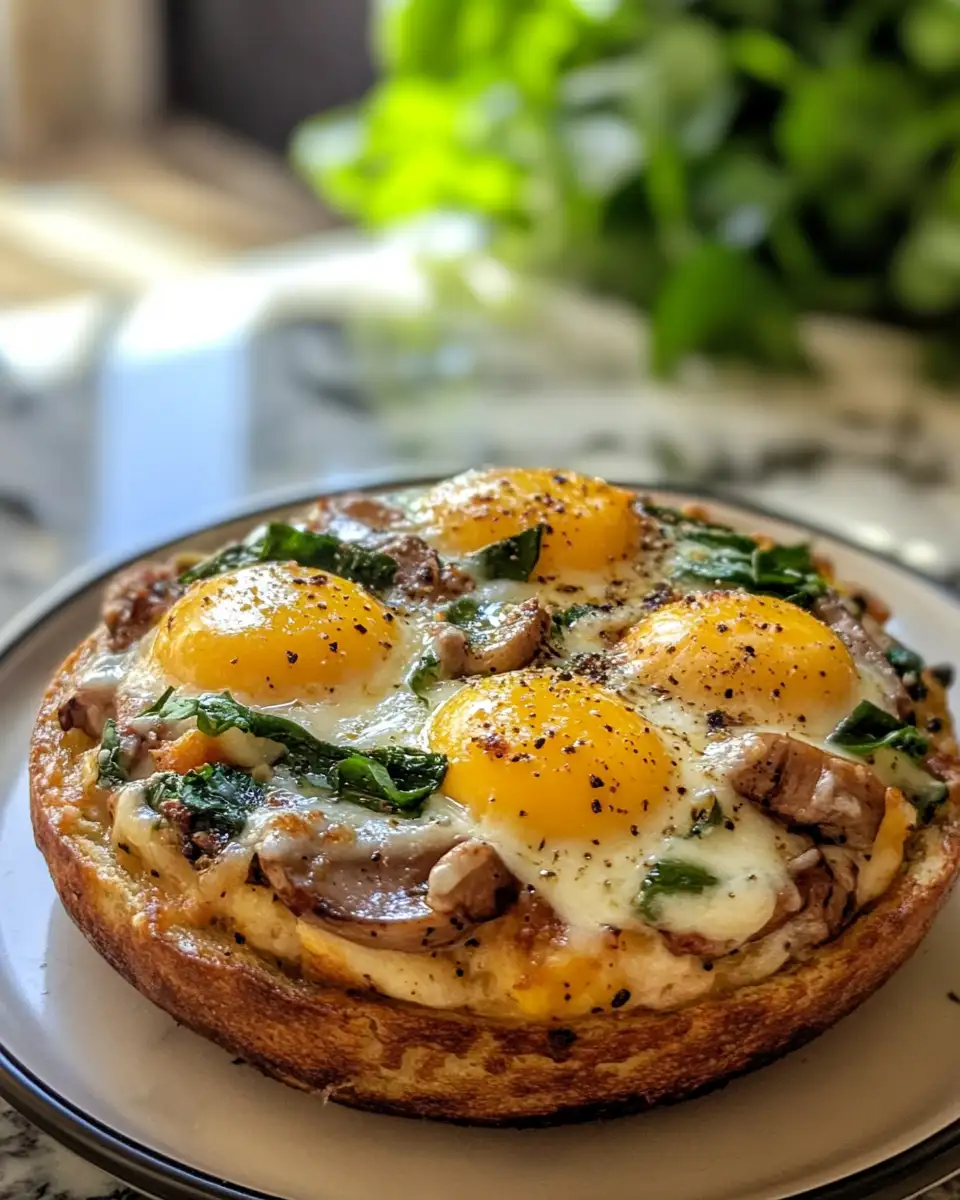 Final dish - Rise and Shine with Muffin Breakfast Pizza Magic