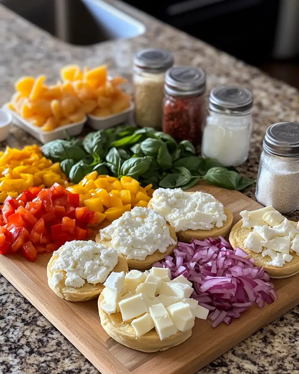 Ingredients for Rise and Shine with Muffin Breakfast Pizza Magic