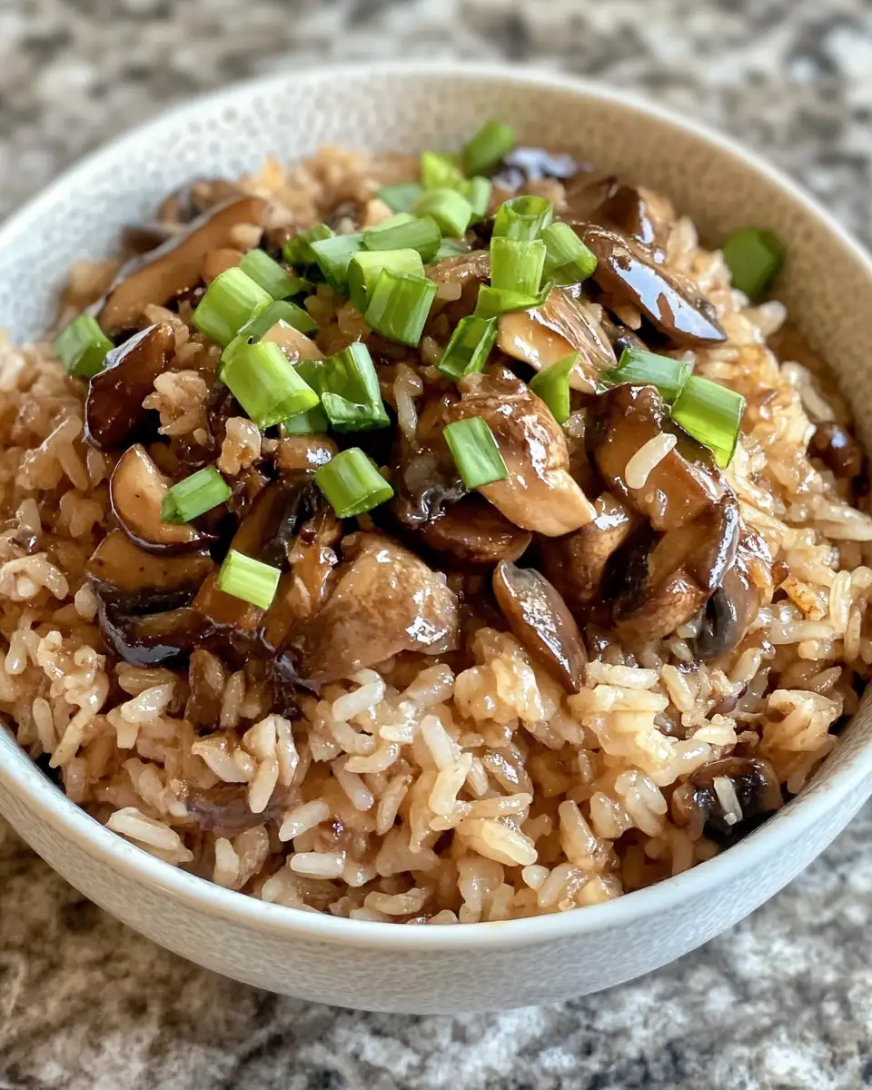 Final dish - Savor the Simplicity: One-Pot Soy Sauce Mushroom Rice Delight