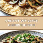 One-Pot Soy Sayce Mushroom Rice 🍚🍄