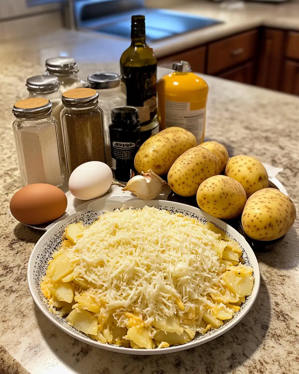 Ingredients for Crispy Potato and Onion Cheese Pancakes You Need to Try