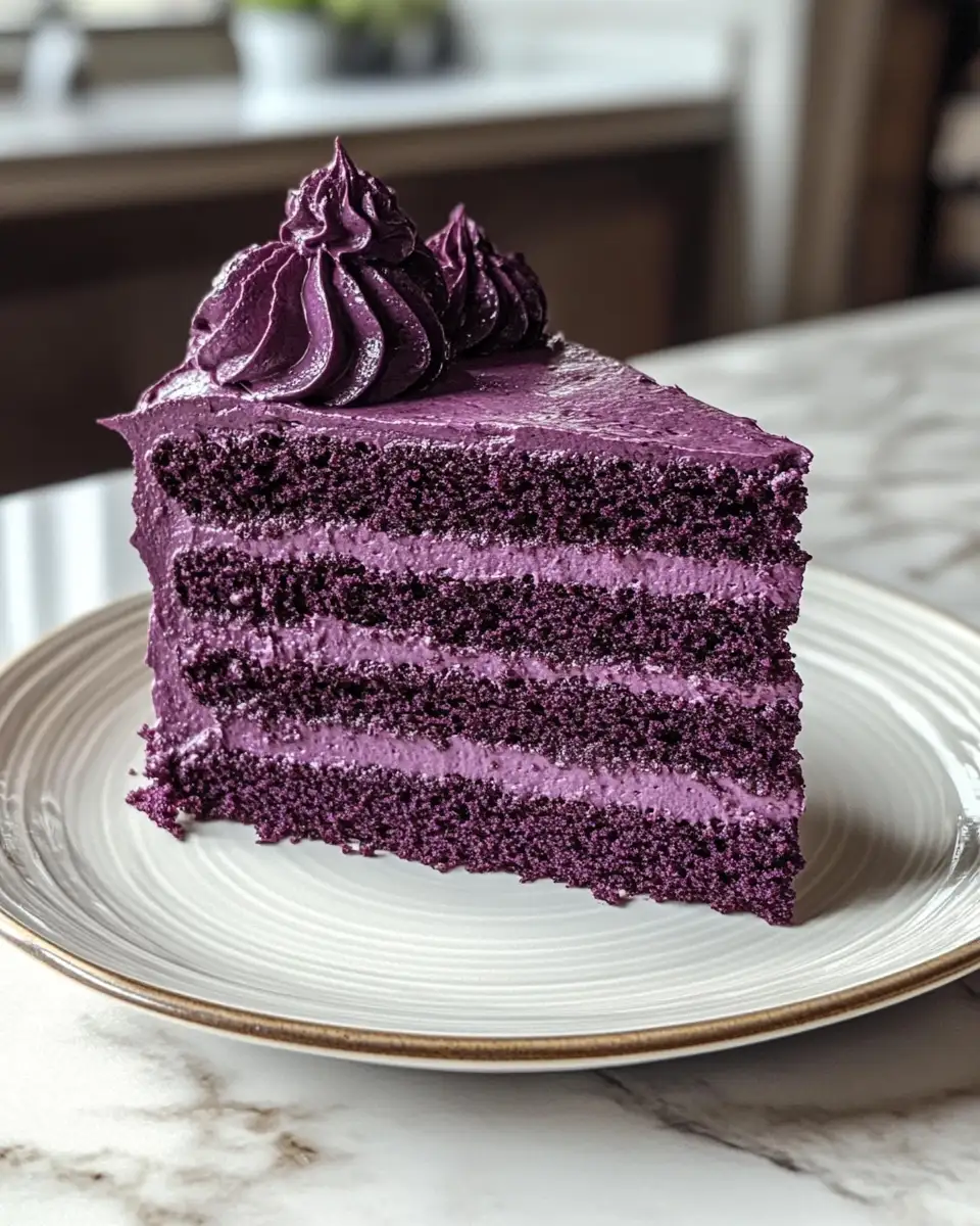 Final dish - Indulge in the Magic of Purple Velvet Cake Delight
