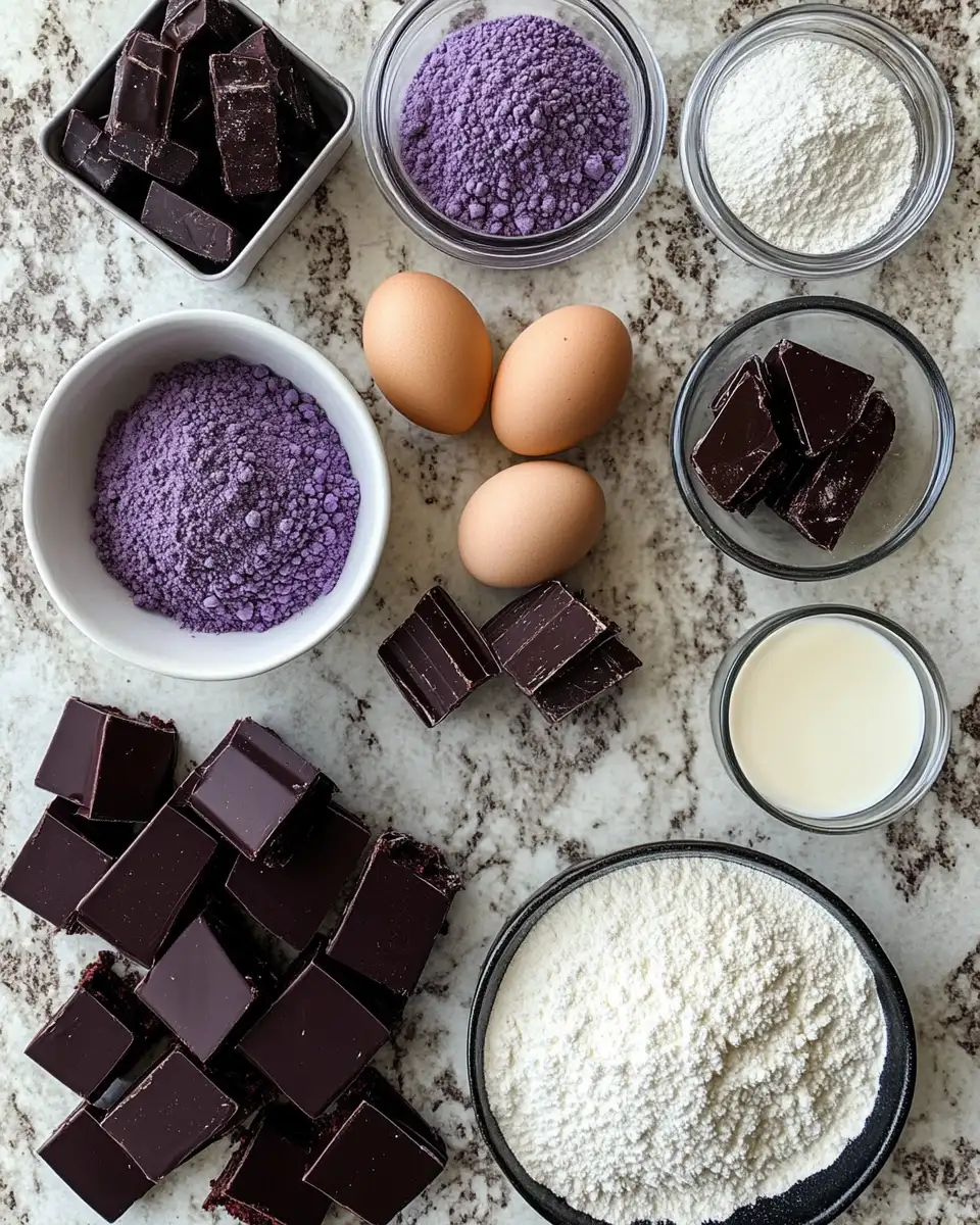 Ingredients for Indulge in the Magic of Purple Velvet Cake Delight