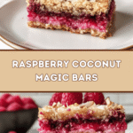 Raspberry Coconut Magic Bars 🍓🥥