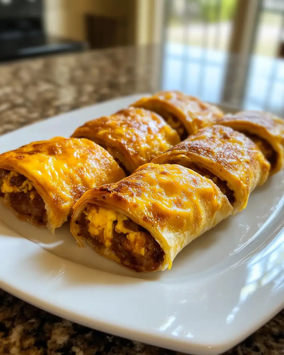 Final dish - Wake Up to Flavor: Sausage Egg and Cheese Breakfast Roll-Ups