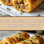 Sausage Egg & Cheese Breakfast Roll-Ups 🥯🥚