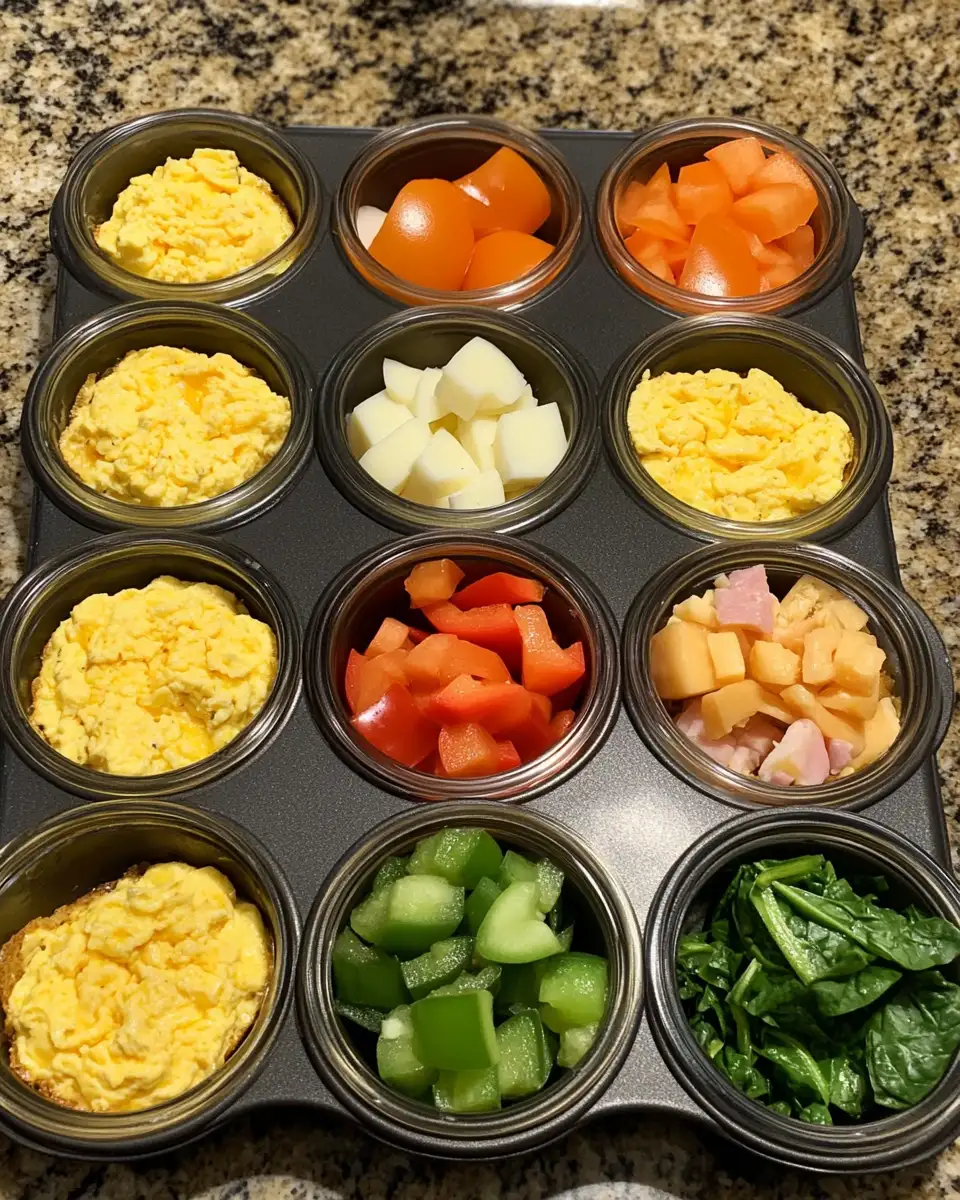 Ingredients for Rise and Shine with Deliciously Easy Scrambled Egg Muffins