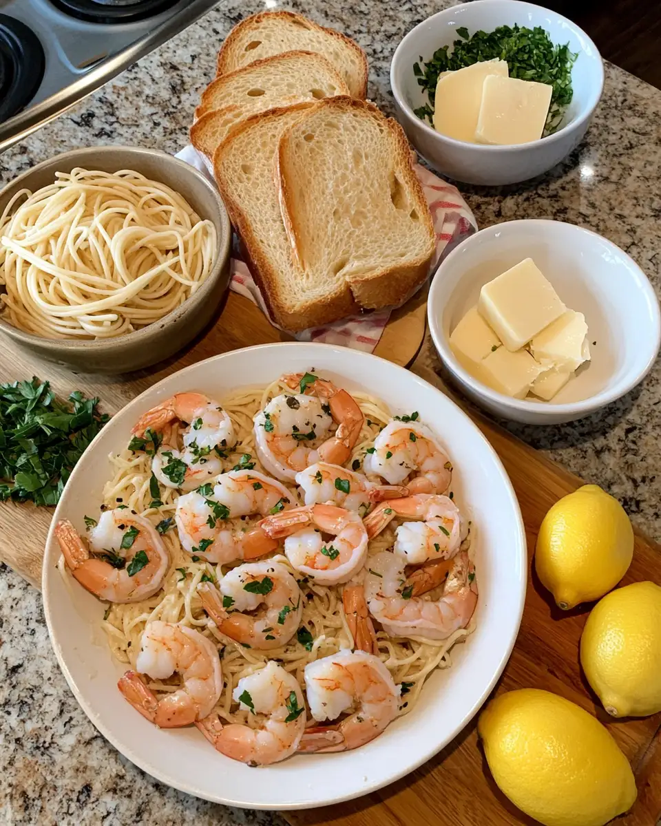 Ingredients for Savor the Sea: Shrimp Scampi Bowls with Irresistible Garlic Bread