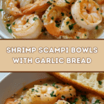 Shrimp Scampi Bowls with Garlic Bread 🍤🧄