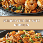 Savory Shrimp Stir Fry with Noodles 🍤🥢