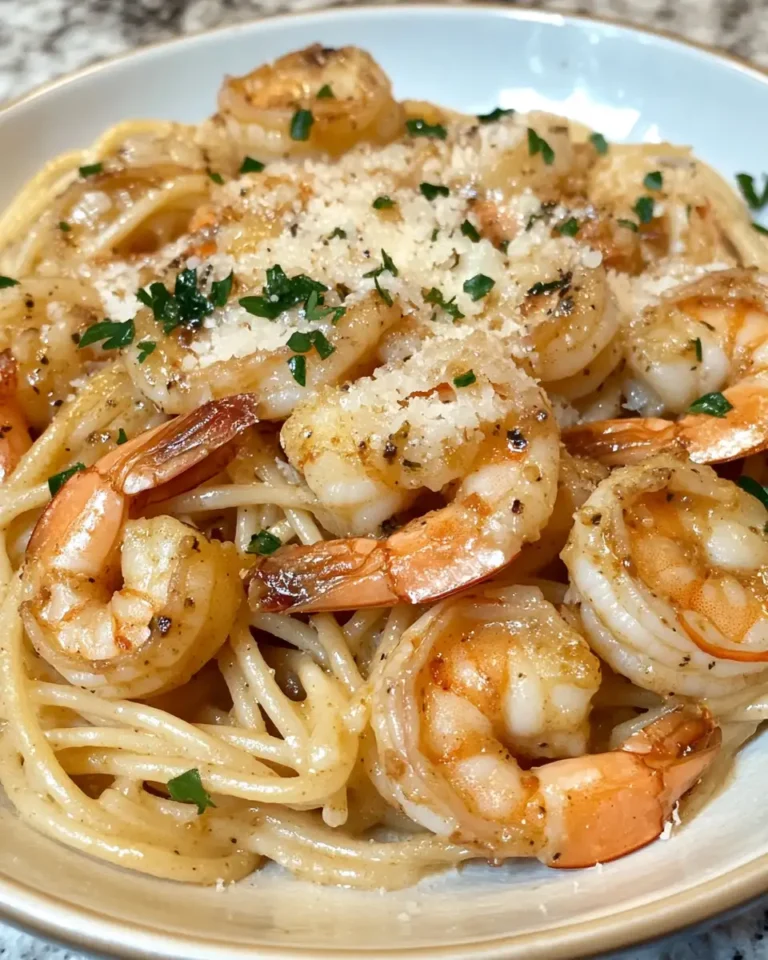 Irresistible Spicy Garlic Butter Parmesan Shrimp Pasta Recipe - Featured Image
