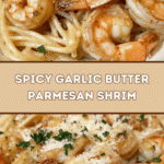 Spicy Garlic Butter Parmesan Shrimp Pasta 🍤🔥