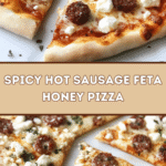 Spicy Hot Sausage Feta Honey Pizza 🍕🔥