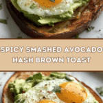Spicy Smashed Avocado Hash Brown Toasts 🥑🔥