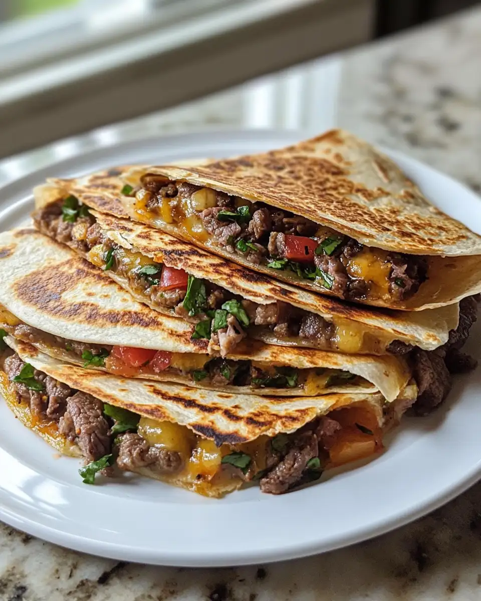 Final dish - Sizzling Steak and Cheese Quesadillas: A Fusion Fiesta for Your Tastebuds