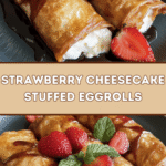 Strawberry Cheesecake Stuffed Eggrolls 🍓🧀