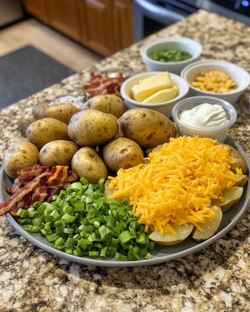 Ingredients for Rise and Shine with Twice Baked Loaded Breakfast Potatoes
