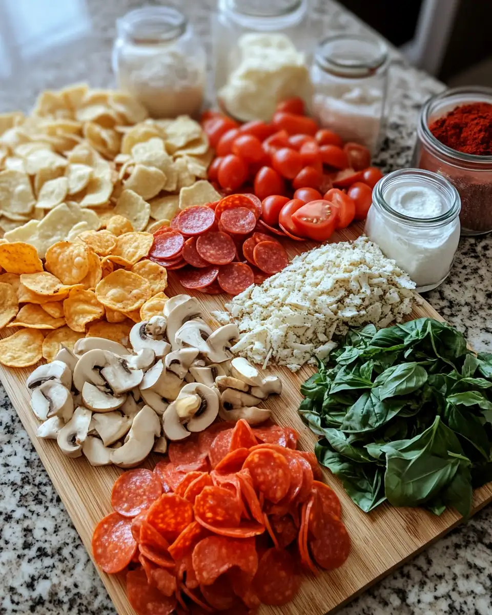 Ingredients for Crunchy and Easy 2 Ingredient Pizza Chips Recipe