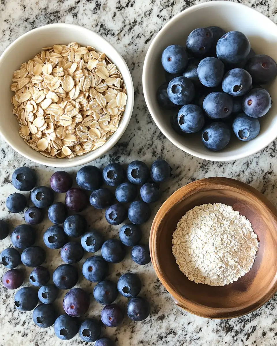 Ingredients for Irresistible Blueberry Cheesecake Protein Bites for a Healthy Snack Boost