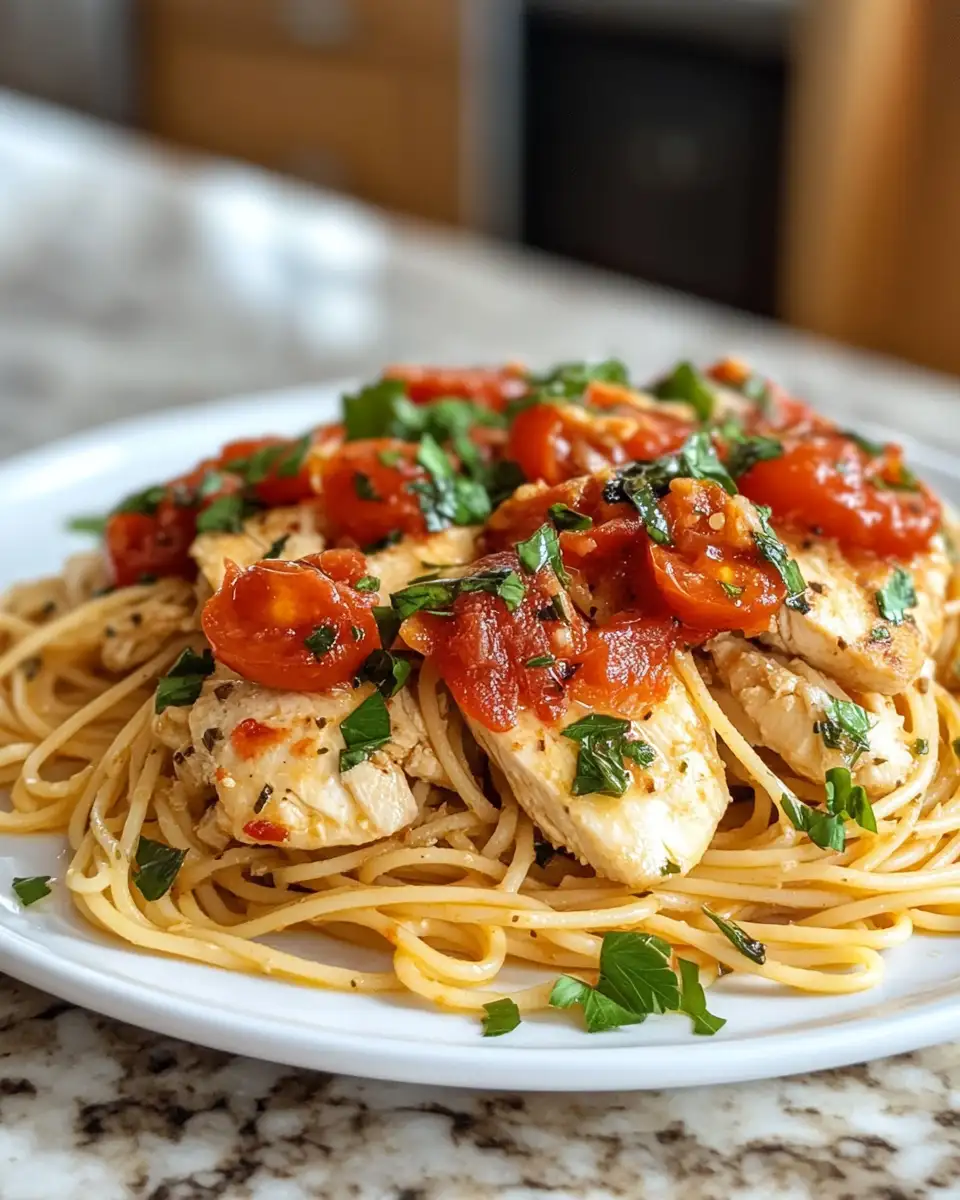 Final dish - Irresistible Bruschetta Chicken Pasta Recipe You Need to Try